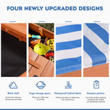 Kids Wooden Sandbox with Cover for Backyard Garden,Sand Box with Adjustable Canopy,Kids Outdoor Play Equipment Sand Protection Bottom Liner 47X47in. Agitree