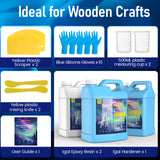Deep Pour Epoxy Resin Kit 3 Gallon, Casting Resin Epoxy 2:1 for 2-4 inch Depth, Clear Crystal resina epoxica for Art Craft, River Table, Bar Top, Wood Bond Craftor
