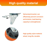 Htudcoue 8 Pcs 4 Inch Heavy Duty Casters,with Brake and Swivel Locking,4 casters Load Capacity 2200 lbs, for Furniture, Workbenches, Carts, Etc. Htudcoue