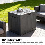 LubanNese Outdoor Storage Box, 35 Gallon Deck Box Waterproof, Resin Patio Storage Bin for Package Delivery, Patio Furniture Cushion, Garden Tools, Pool Accessories, Weatherproof, Black LubanNese