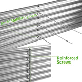 Land Guard Metal Raised Garden Bed for Gardening, 8x4x1.5ft Galvanized Raised Garden Bed, Planter Boxes Outdoor for Vegetables, Fruits and Flowers (Silver) Land Guard