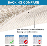 H.VERSAILTEX Bathroom Rugs Bath Rugs for Bathroom Non Slip Bath Mats Extra Thick Chenille Striped Rug 17" x 24" Absorbent Soft Shaggy Washable Dry Fast Bath Mats for Bathroom Floor - Ivory H.VERSAILTEX