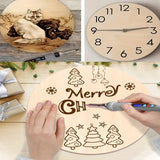 10 Pack Blank Unfinished Christmas Decorations Round Wood DIY Crafts Signs 2mm Basswood Sheets for Laser Cutting 12 Inch Wooden Door Hanger Sign DIY Painting Halloween LMMINBZ