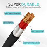 SBB 50-Amp 25Ft Extension Cord for RV and EV, 4-Prong 250-Volt, NEMA 14-50P to 14-50R 6/3, 8/1 STW AWG Gauge Power Cord with Grip Handles and Carry Bag SMART BAR