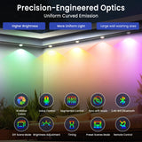 Smart Permanent Outdoor Lights for House, 49.6ft with 30 RGB+IC Smart Outdoor Lights, P67 Waterproof with DIY Scene for Halloween Christmas Decor, Remote Control, Work with Alexa, Google Assistant MFROO