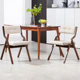 HOMEFUN Folding Chairs with Cushion, Wooden Padded Folding Chairs 2 Pack, Portable and Assembled Folding Dining Chair for Guests Kitchen Office Wedding and Party, Camel HOMEFUN