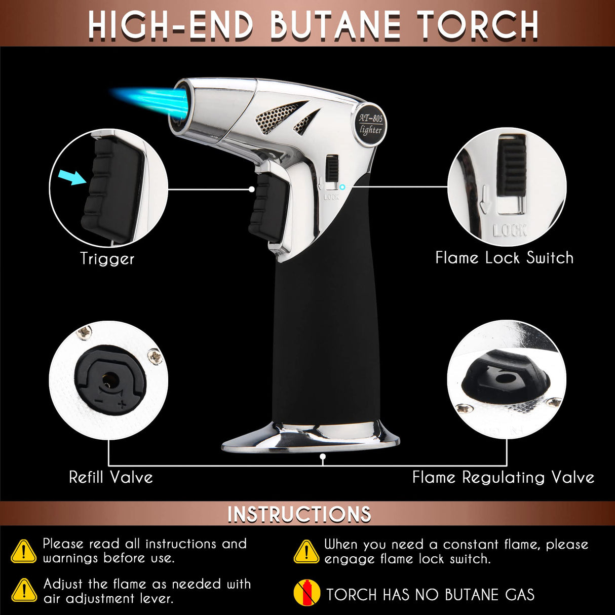 The Whiskey Underground Bourbon, Whiskey Smoker Kit - Cocktail Smoking Kit with Butane Torch, Smoke Top, Whiskey Stones - Apple, Cherry, Oak, Walnut Wood Chips - Premium Wooden Box. No Butane The Whiskey Underground