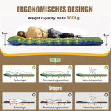 Yuzonc Double Sleeping Pad - Self Inflating 4" Extra-Thick for 2 Person with Pillow Built-in Foot Pump Inflatable Sleeping Mat for Backpacking, Hiking, Traveling, Tent, Portable Camping Mat Yuzonc