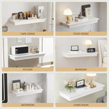 Eylar Intact Secret Home Decor with Hidden Storage, Floating Night Stand with Gun Drawer, Space-Saving Gun Shelf for Bedroom, Hallway, Office, Solid Wood (White) Eylar