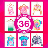 Tulip One-Step Tie-Dye Kit Party Supplies, 18 Bottles Tie Dye, Rainbow, 1 Count (Pack of 1) Tulip