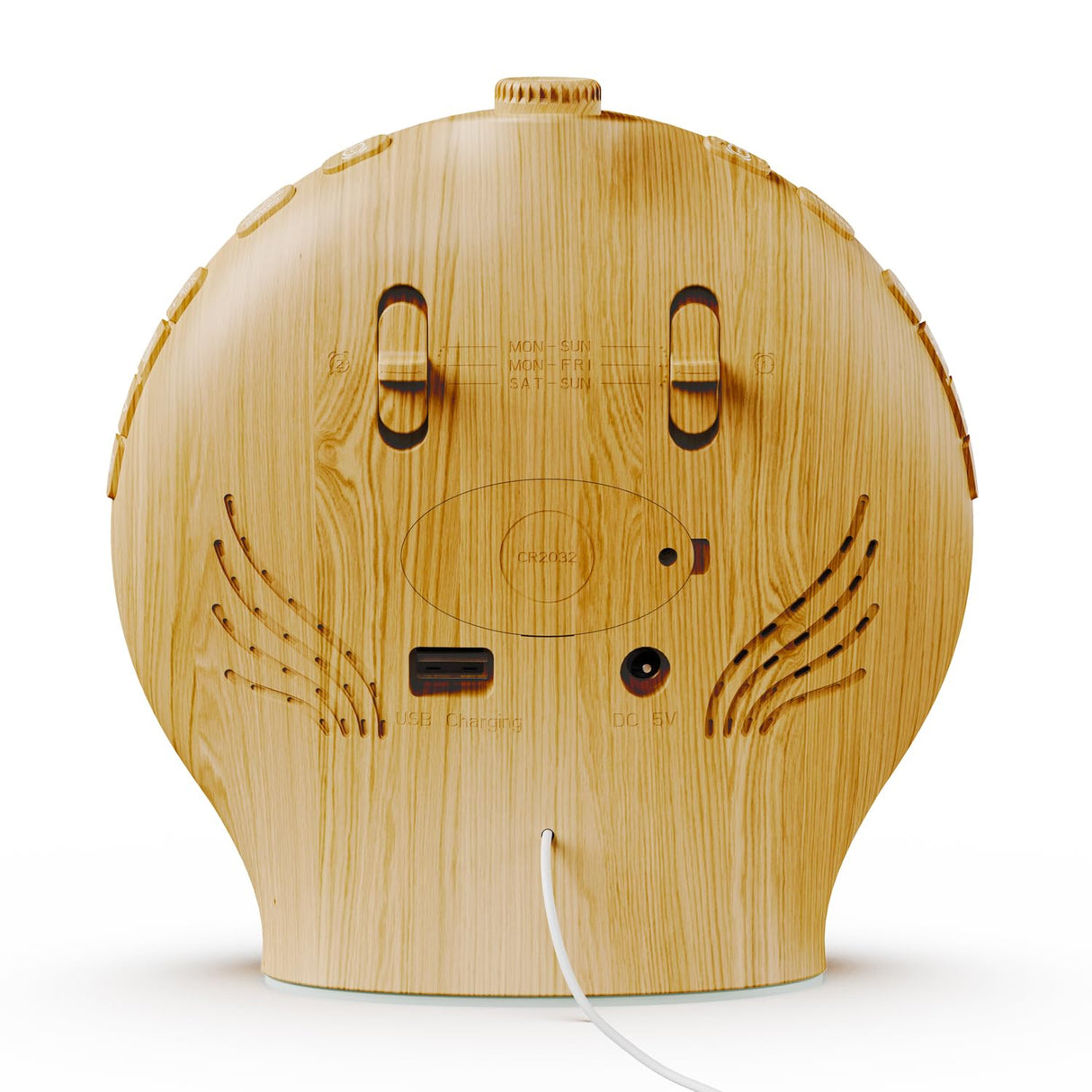 Wake Up Light Sunrise Alarm Clock for Kids, Heavy Sleepers, Bedroom, Full Screen with Sunrise/Sunset Simulation, Dual Alarms, FM Radio, 15 Colorful Nihgt Lights, Natural Sounds, Wood Grain JALL