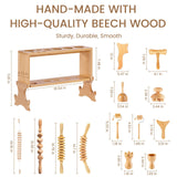 Meifuly 13 in 1 Wood Therapy Massage Tools with Luxury Storage Shelf, Complete Maderotherapia Wooden Massager Kit for Body Shaping, Lymphatic Drainage, Muscle Pain Relief, Anti-Cellulite Meifuly