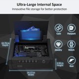 PATRON [ 25% Larger Capacity ] Gun Safe for Pistols, Biometric Handgun Safe Box, Mounted Handgun Safe Quick Access Security Safe with Fingerprint Keypad Lock for Home nightstand PATRON