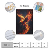 QEOPGNE Phoenix Rising Wall Art Fire Bird Fantasy Phoenix Canvas Art Prints Poster for Bedroom Office Living Room Pictures Paintings Cool Phoenix Wall Decor for Mens Women Unframed 12x18inch(30x45cm) QEOPGNE