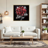 CHWGLFGG 5D Diamond Art Kits for Adults Beginners, Rose Diamond Painting Kits, DIY Full Round Drill Paint by Diamonds Dot Gem Art for Adults, Home Wall Decor 13.7X 13.7 Inch CHWGLFGG