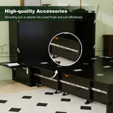 TemkTuek Queen Murphy Bed with Charging Station Cabinet Space Saving Wall Bed for Guest Room, Study, Apartment with Built in USB Ports (NOT Included Mattress) Black (13) TemkTuek