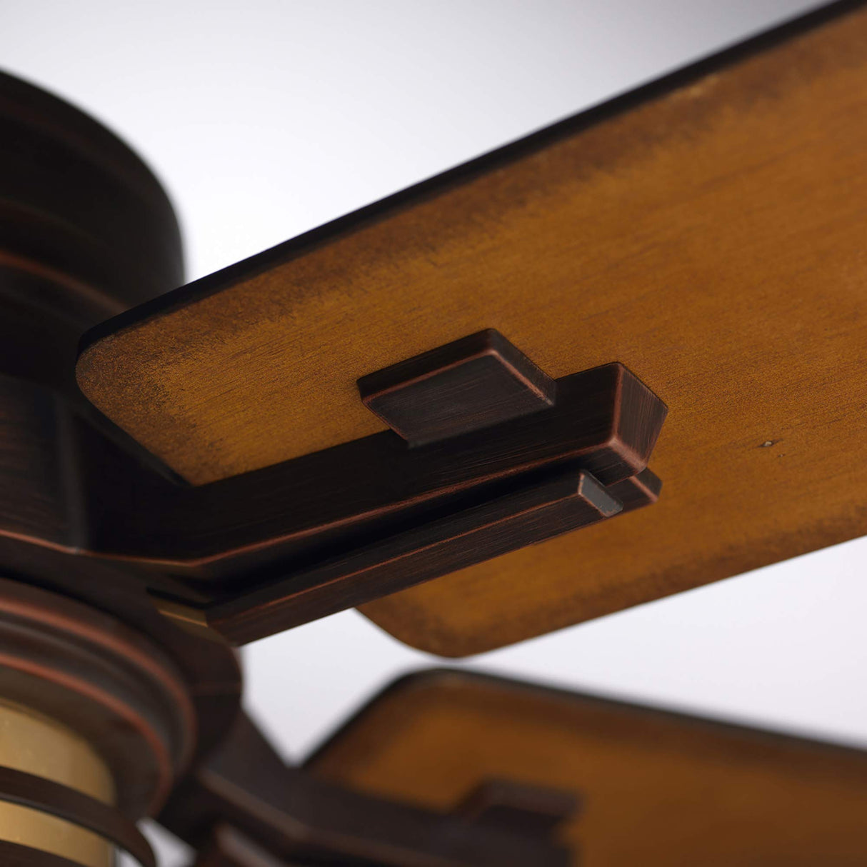 Luminance kathy ireland HOME Amhurst LED Ceiling Fan, 54 Inch Dimmable Lighting with 4-Speed Wall Control | Indoor Metal Fixture with 5 Reversible Wood Blades, Venetian Bronze Luminance