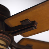 Luminance kathy ireland HOME Amhurst LED Ceiling Fan, 54 Inch Dimmable Lighting with 4-Speed Wall Control | Indoor Metal Fixture with 5 Reversible Wood Blades, Venetian Bronze Luminance