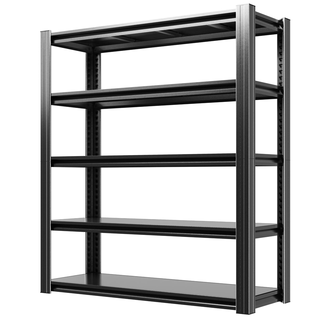 VIYET 78" H Garage Shelves, Garage Shelving Heavy Duty, 3000Lbs 5 Tier Adjustable Garage Storage Shelves Suitable for Warehouse, Basement, Workshop,Require Assembly, 18" D*48" W *78" H(Black) VIYET