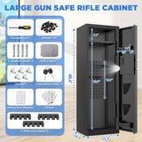 MSYCOST 8-10 Gun Rifle Safe for Home Security, Gun Safe for Rifles and Pistols - Quick Access Digital Keypad | Easy Assembly Gun Safe with Adjustable Shelves (Fits Shotguns & Ammo) MSYCOST
