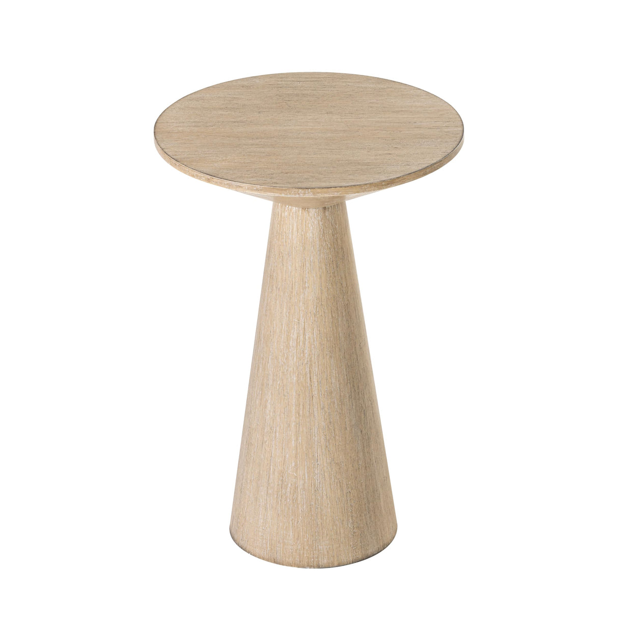 COZAYH Small Pedestal End Table Round Farmhouse Martini Table Wood Plant Stand Rustic Drink Table for Small Space Living Room, Natural Wood COZAYH