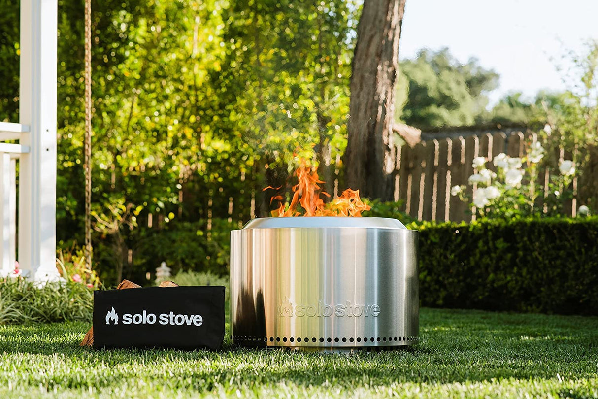 Solo Stove Yukon 2.0, 27 Inch Smokeless Fire Pit with Removable Ash Pan - Wood Burning Portable Stainless Steel Outdoor Fireplace, Stainless Steel, Ideal for 6 or More People, 38 lbs Solo Stove