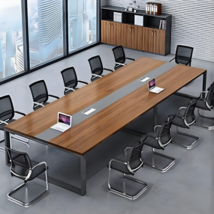 LAKIQ Rectangular Office Conference Room Table Modern Desktop Computer Desk Working Table Rectangle Meeting Room Table - Without Chairs (110.2" L x 51.2" W x 29.5" H) - WoodArtSupply