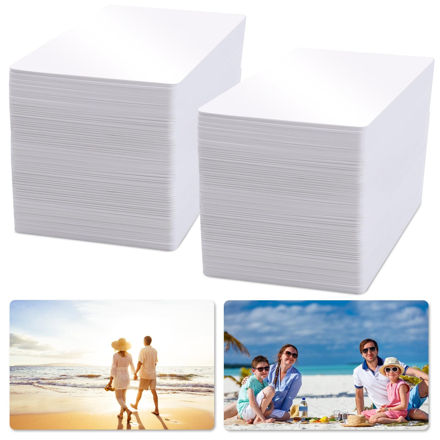 270 Pieces Sublimation Paper Business Cards Which Can Be Sublimated Both Sides,3.34 x 2.12 x 0.011 Inch Blank Sublimation Card for Color UV Print