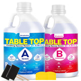 Shabebe Table Top Epoxy Resin 2 Gallon, Super Gloss & Crystal Clear Epoxy Resin Kit with UV Resistant & Self Leveling, Non Toxic Food Safe for River Tables, Live Edge Tables, Bar Tops, Countertops 1:1 Shabebe