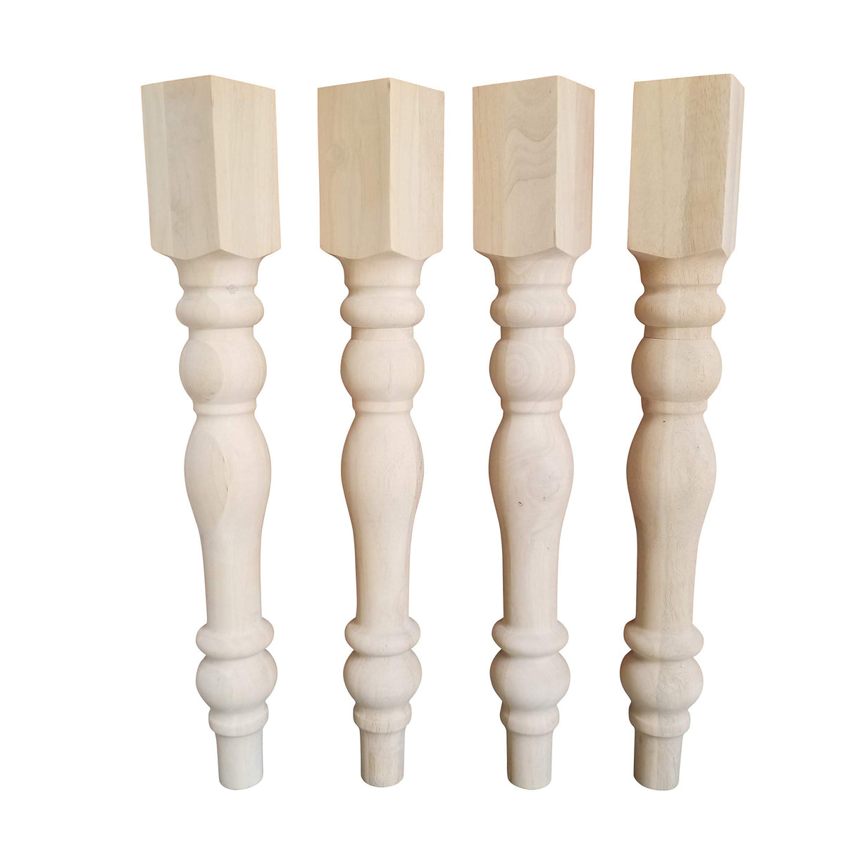 DESIGN 59 Unfinished Cottage Farmhouse Dining Table Legs- Set of 4 Turned Legs inc DESIGN 59