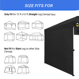 CROWN SHADES SunWall Silver Coated for 12x12 Pop up Canopy Tent, 1 Pack Sidewall Only with Silver Coating (1 Pack, Black) CROWN SHADES