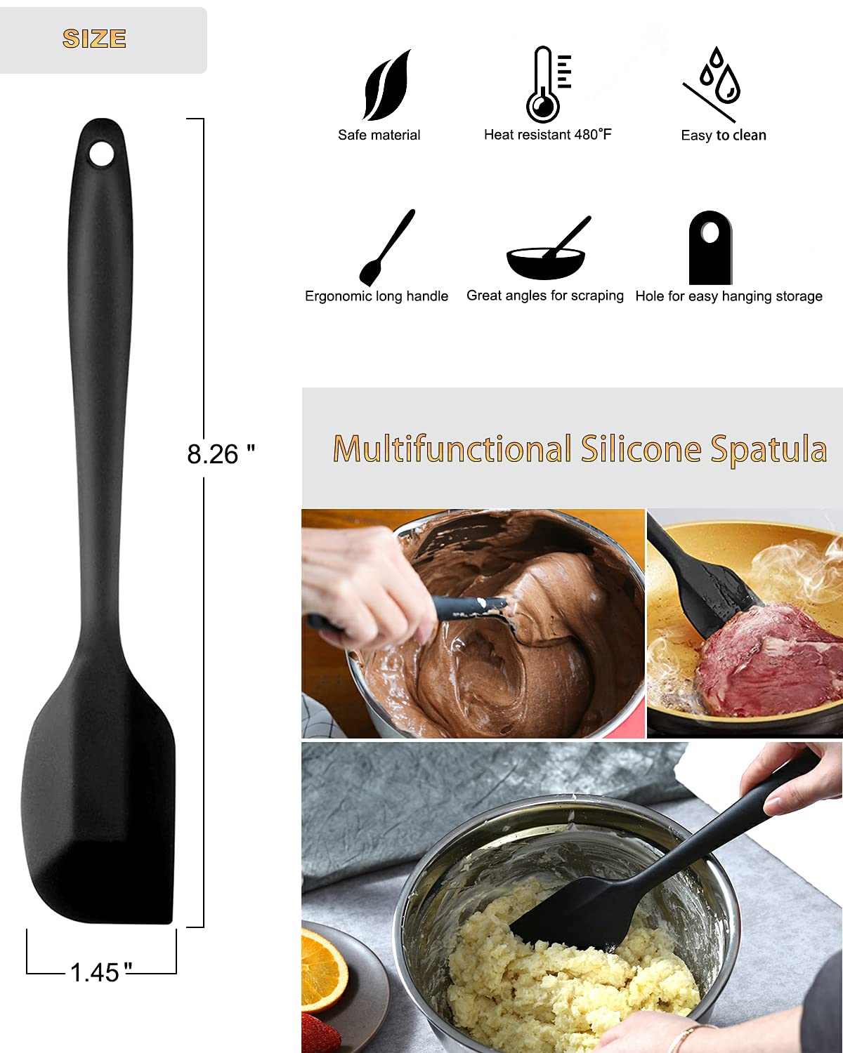 Double Boiler Pot Set, Stainless Steel Melting Pot with Silicone Spatula for Melting Chocolate, Soap, Wax, Candle Making (600ml and 1600ml) SONGZIMING