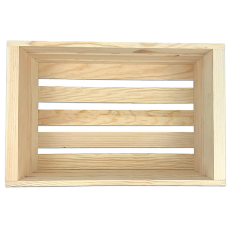 Wilson Medium Wooden Pine Crate for Storage and Decoration at Home, Office, Kitchen, Bedroom, and Retail (10"x 4.7"x11.7") (Set of 2) Wilson