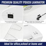 SINCHI 3-5 Mil, 13-Inch Thermal Laminator Machine, 40 Second Warm-Up, 20 inches/Minute, Includes Laminating Sheets, Paper Trimmer & Corner Rounder, Jam Release, Auto Shutoff, for Office, School, Home SINCHI