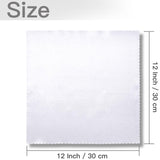 VACVELT 12 Pack White Satin Napkins 12x12 Inch Wedding Napkins, Scalloped Elegant Dinner Napkins Square Table Napkins Decor, Silky Satin Cloth Napkins for Restaurant Banquet Graduation Party VACVELT