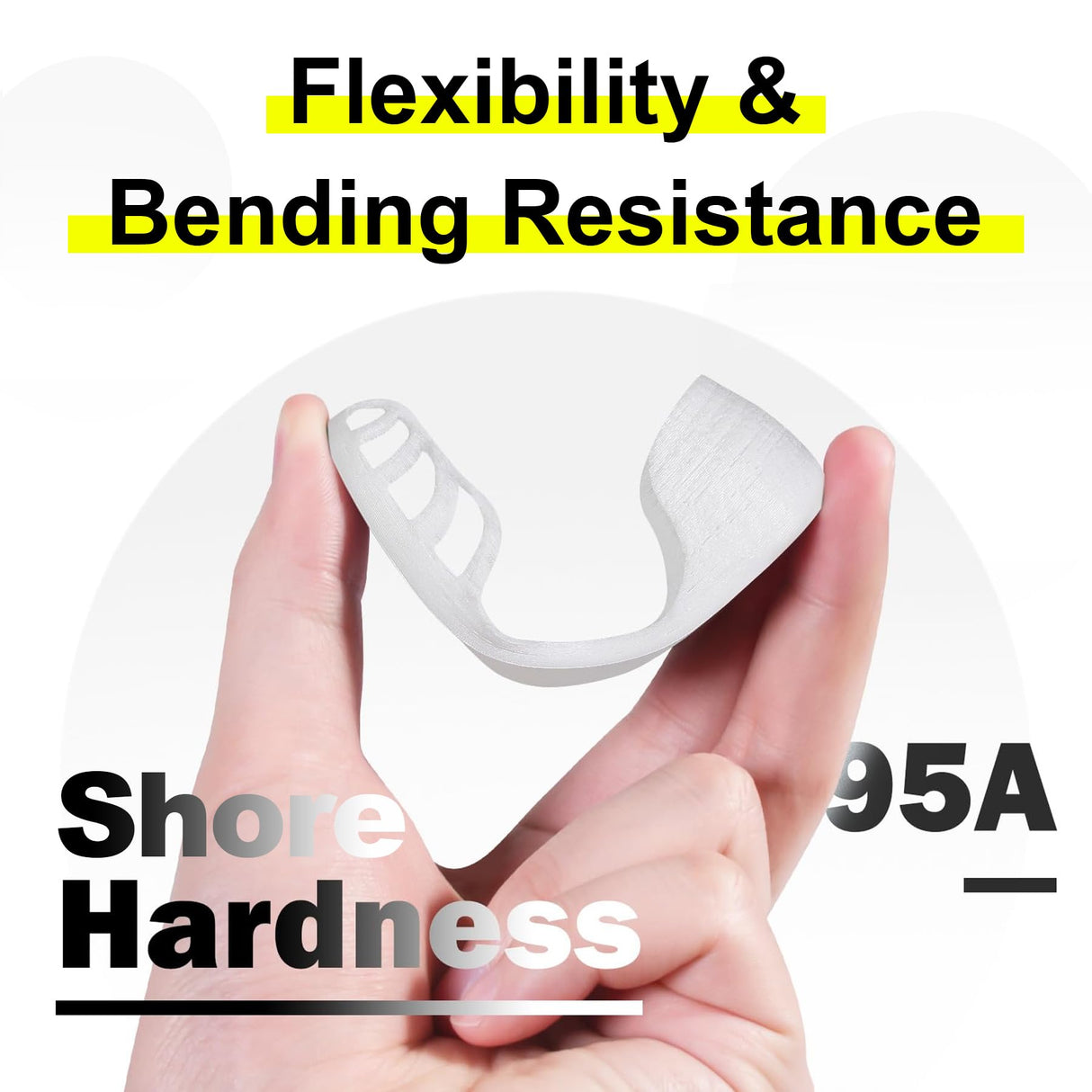 Geeetech TPU Filament 1.75mm, Shore 95A Flexible 3D Printer Filament with High Elasticity, 1KG (2.2lbs) Spool, Dimensional Accuracy ±0.03mm, Fits Most FDM Printers (Clear) Geeetech