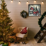 JYXSJYYD 5D DIY Christmas Diamond Art Kits for Adults,Winter House The Diamond Paintings Kits for Beginners,Paint by Diamonds Dot Full Drill Gem Art Crafts,Home Wall Decoration 13.8x13.8 inches. JYXSJYYD