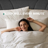 Novilla King Bed Frame and Headboard, Linen Upholstered King Size Bed Frame with Wood Slats Support, No Box Spring Needed, Heavy Duty Feet, Easy Assembly, Grey Novilla