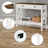 Lomojo Console Table,Sofa Table 13.8" D x 39.37" W x 31.5" HEntryway Table with 2 Drawers Storage Shelve Foyer Table for Entryway Farmhouse Hallway Tables for Living Room,Kitchen Lomojo