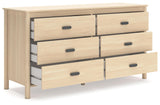 Signature Design by Ashley Cabinella Casual 6-Drawer Dresser with Safety Stop, Light Brown Signature Design by Ashley
