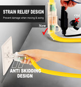 12/3 Gauge Heavy Duty Outdoor Extension Cord 100 ft Waterproof with Lighted end, Flexible Cold-Resistant 3 Prong Electric Cord Outside, 15Amp 1875W 12AWG SJTW, Yellow, ETL HUANCHAIN huanchain