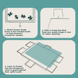 Gondola 1500 Pieces Puzzle Board with Mug Holders, 6 Drawers and Cover, Sturdy Jigsaw Puzzle Table Tray, 26"x35" Portable Wooden Jigsaw Puzzles Accessories, Jig Saw Home Holder Organizer Boards Gondola