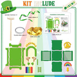 OFIHIDO Leprechaun Trap Kit for Kids,Wood DIY Craft Catch a Leprechaun Trap Kit for Kids Classroom Activity,St. Partrick Day Decorations Party Supplies OFIHIDO