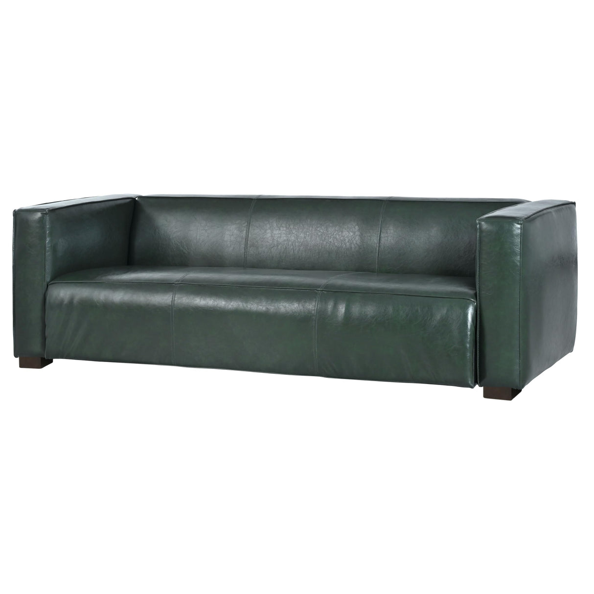 Merax Mid Century Modern 3 Seater Sofa with Birch Wood Legs, 80" Wide Smooth Upholstered Couch for Living Room, Apartment, Green Merax