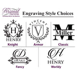 Personalized Coasters - Bamboo Coasters for Drinks with Holders - 7 Piece Set (Square) My Personal Memories