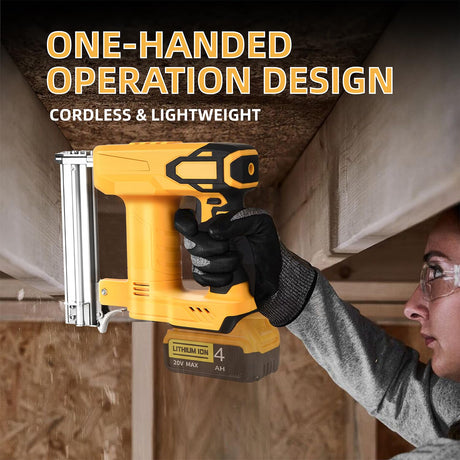 18 Gauge Brad Nailer/Narrow Crown Stapler Compatible with Dewalt 20V MAX Battery(NO Battery) 2 in 1 Cordless Nail Gun with 1000 Nails and 1000 Staples for Home Improvement, DIY and Woodworking Funnywhale