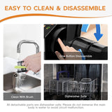 WHUTO Masticating Juicer Machines, Cold Press Juicer, Easy to Clean with Brush, Touch Screen Stainless Juicer Machines for Vegetable & Fruit, Juice Maker with Quiet Motor & 2 Speed Modes, Black Whuto