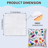 OLSUNOR 16 Pack 17.7"X17.7" Sublimation Blanks Pillowcase, Sublimation Pillow Cases White, Cushion Covers Blanks, Throw Pillow Covers for Heat Transfer, Painting DIY Picture, Christmas Craft Gift OLSUNOR