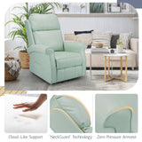 Esright Electric Power Lift Recliner Chair, Faux Leather Electric Recliner for Elderly with Side Pocket & Remote Control, Mint Green Esright