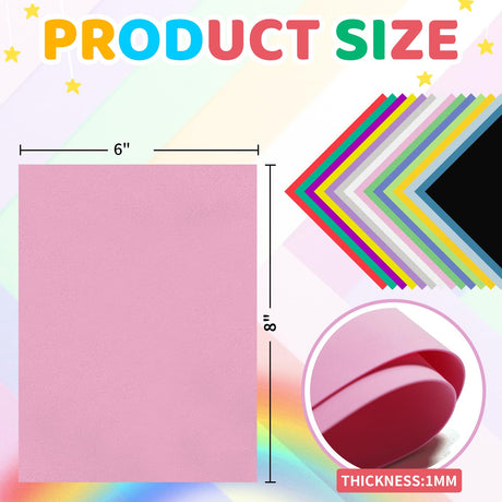 120 Pack EVA Foam Sheets, 8 x 6 Inch, 1mm Thick, Assorted 15 Colors Craft Foam Paper for School Supply and DIY Handcraft Projects biguphate
